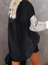 Camisa informal holgada de pana con estampado de leopardo